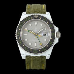 Đồng Hồ Rolex GMT-Master II DiW Replica 11 Vỏ Carbon Trắng Mặt Xám 40mm (2)