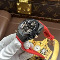 Đồng Hồ Audemars Piguet Replica 11 Royal Oak Concept Flying Tourbillon UAE Version Dây Cao Su Đỏ 42mm (2)