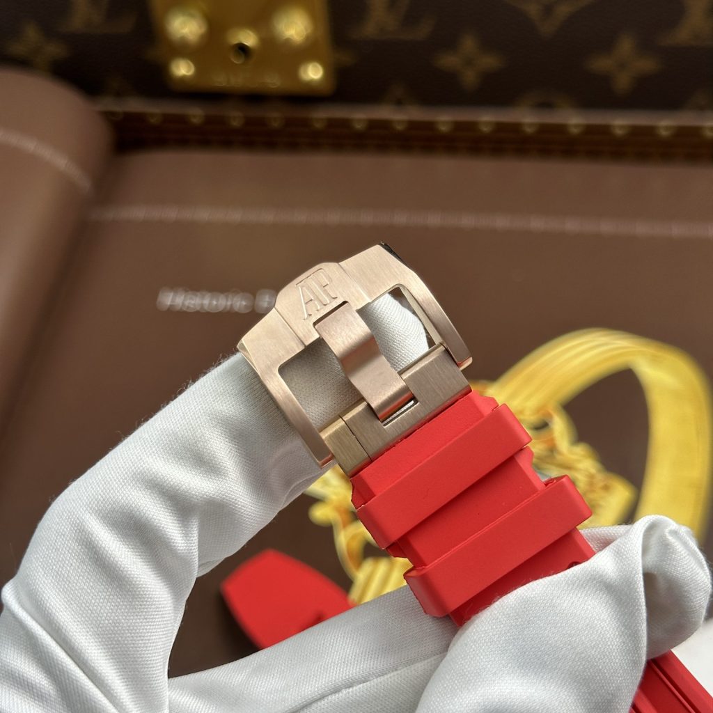Đồng Hồ Audemars Piguet Replica 11 Royal Oak Concept Flying Tourbillon UAE Version Dây Cao Su Đỏ 42mm (2)