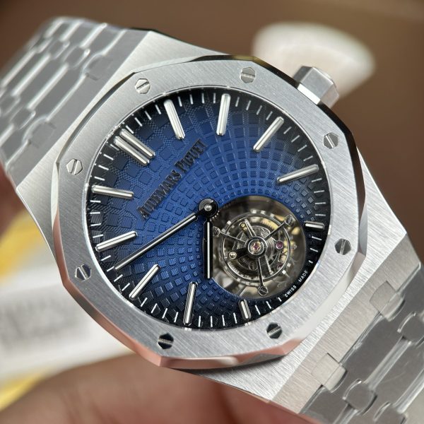 Đồng Hồ Audemars Piguet Replica 11 Royal Oak Selfwinding Flying Tourbillon 26530ST Mặt Xanh Khói 41mm (2)