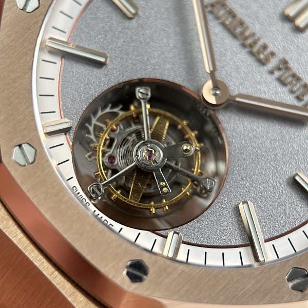 Đồng Hồ Audemars Piguet Royal Oak Selfwinding Flying Tourbillon 26730OR Chế Tác Mạ Vàng Hồng Mặt Xám 41mm (2)