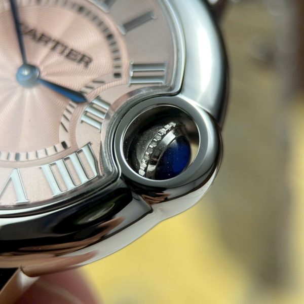 Đồng Hồ Cartier Ballon Bleu Nữ Replica 11 Mặt Hồng Máy Pin Thụy Sỹ Xưởng AF 33mm (2)