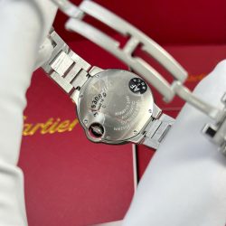 Đồng Hồ Cartier Ballon Bleu Rep Cao Cấp Nữ Mặt Trắng Dây Kim Loại Nhà Máy AF 33mm (1)