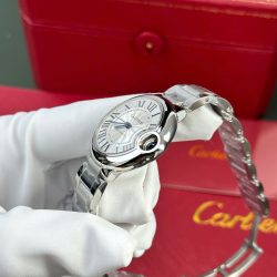 Đồng Hồ Cartier Ballon Bleu Rep Cao Cấp Nữ Mặt Trắng Dây Kim Loại Nhà Máy AF 33mm (1)