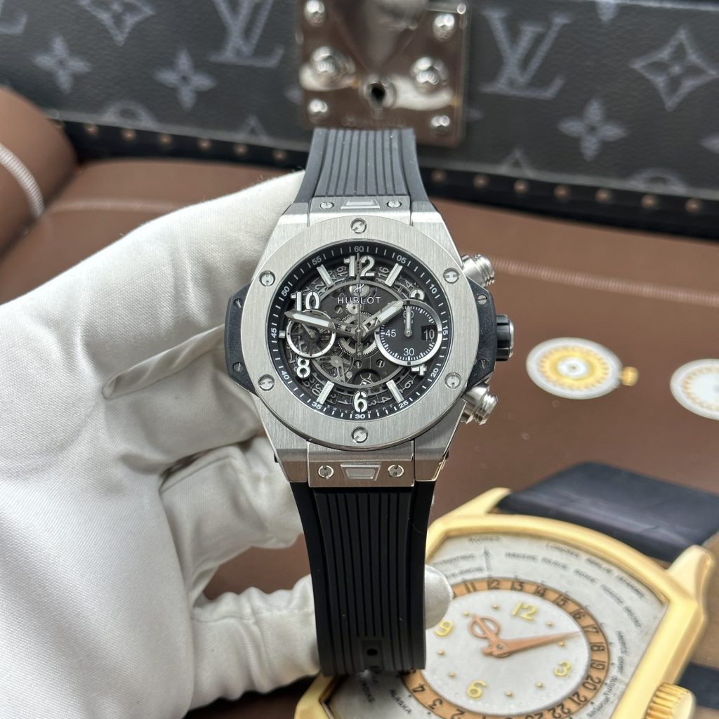 Đồng Hồ Hublot Big Bang Unico Titanium Rep 11 Màu Đen Máy Chronograph 44mm (2)