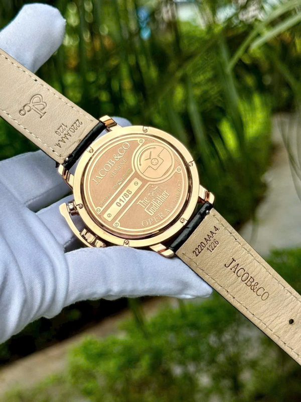 Đồng Hồ Jacob & Co Opera Godfather Musical Fake 11 Máy Cơ Thụy Sỹ Dây Da 43mm (1)