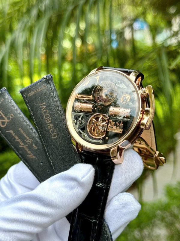 Đồng Hồ Jacob & Co Opera Godfather Musical Fake 11 Máy Cơ Thụy Sỹ Dây Da 43mm (1)