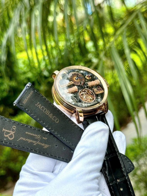 Đồng Hồ Jacob & Co Opera Godfather Musical Fake 11 Máy Cơ Thụy Sỹ Dây Da 43mm (1)