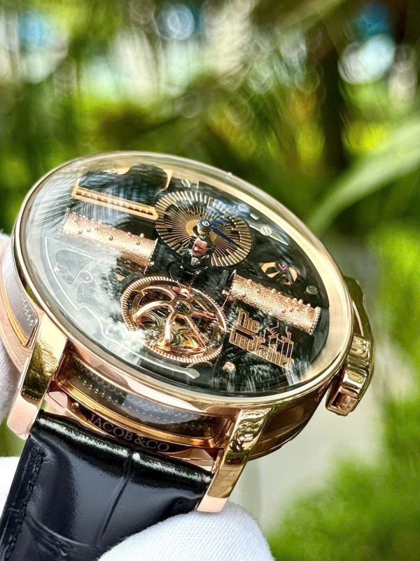 Đồng Hồ Jacob & Co Opera Godfather Musical Fake 11 Máy Cơ Thụy Sỹ Dây Da 43mm (1)