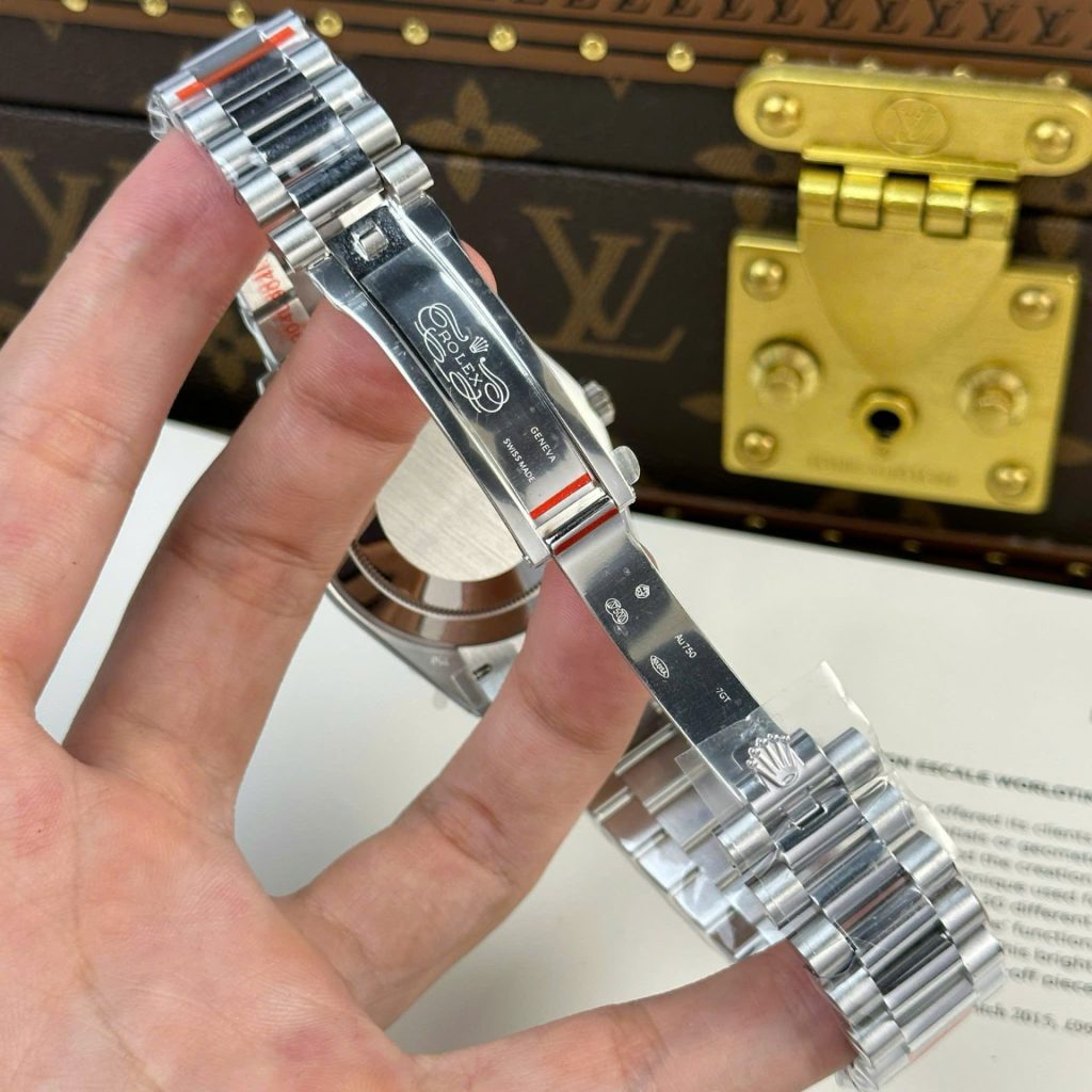 Đồng Hồ Nam Rolex Day-Date Chế Tác Mặt Xanh Dương Trọng Lượng 186 Grams Nhà Máy QF 40mm (2)