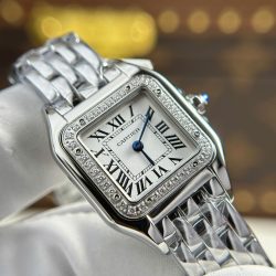 Đồng Hồ Nữ Cartier Panthere Mini Replica 11 Màu Trắng Máy Pin Thụy Sỹ Xưởng BV 23x30mm (2)