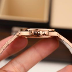 Đồng Hồ Nữ Patek Philippe Nautilus 7118 Fake 11 Mạ Vàng Hồng Mặt Trắng Nhà Máy GR 35 (2)