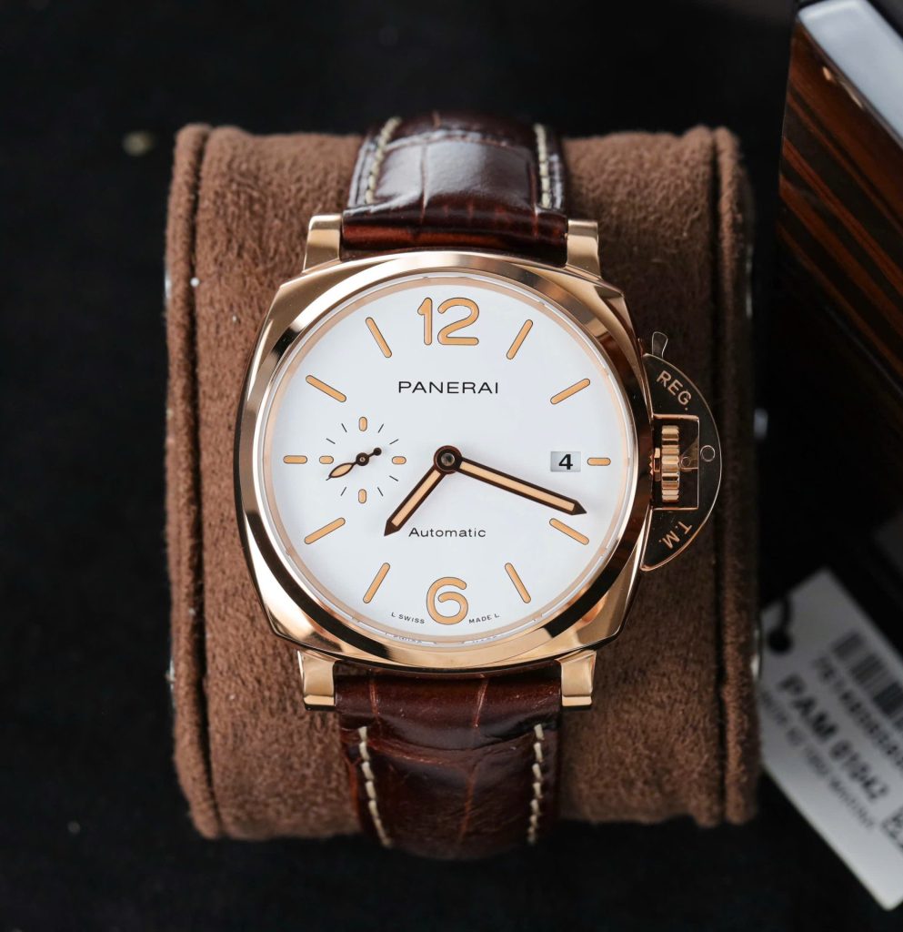 Đồng Hồ Panerai Luminor PAM01042 Replica 11 Mặt Trắng Dây Da Nhà Máy VS 42mm (2)