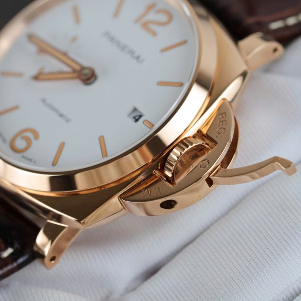 Đồng Hồ Panerai Luminor PAM01042 Replica 11 Mặt Trắng Dây Da Nhà Máy VS 42mm (2)