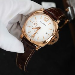 Đồng Hồ Panerai Luminor PAM01042 Replica 11 Mặt Trắng Dây Da Nhà Máy VS 42mm (2)