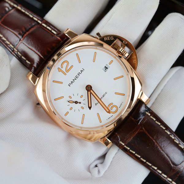 Đồng Hồ Panerai Luminor PAM01042 Replica 11 Mặt Trắng Dây Da Nhà Máy VS 42mm (2)