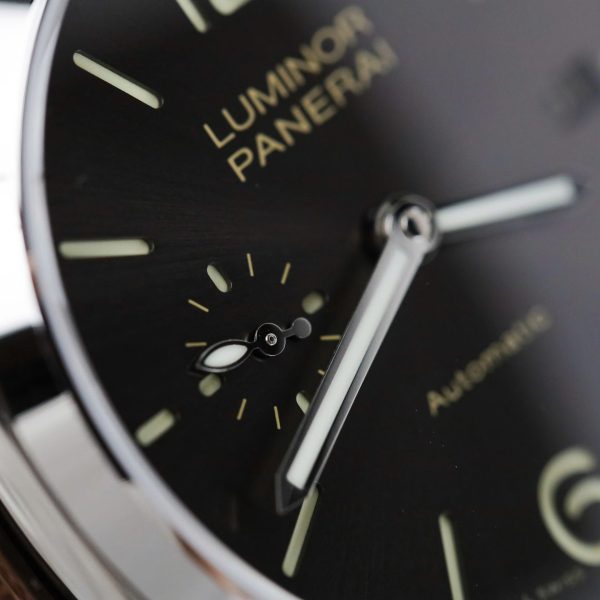 Đồng Hồ Panerai Luminor PAM904 Rep 11 Mặt Đen Dây Da Nâu Xưởng VS 42mm (2)