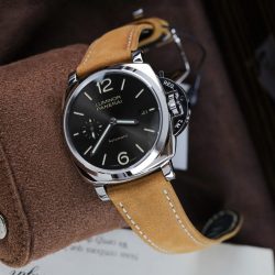 Đồng Hồ Panerai Luminor PAM904 Rep 11 Mặt Đen Dây Da Nâu Xưởng VS 42mm (2)