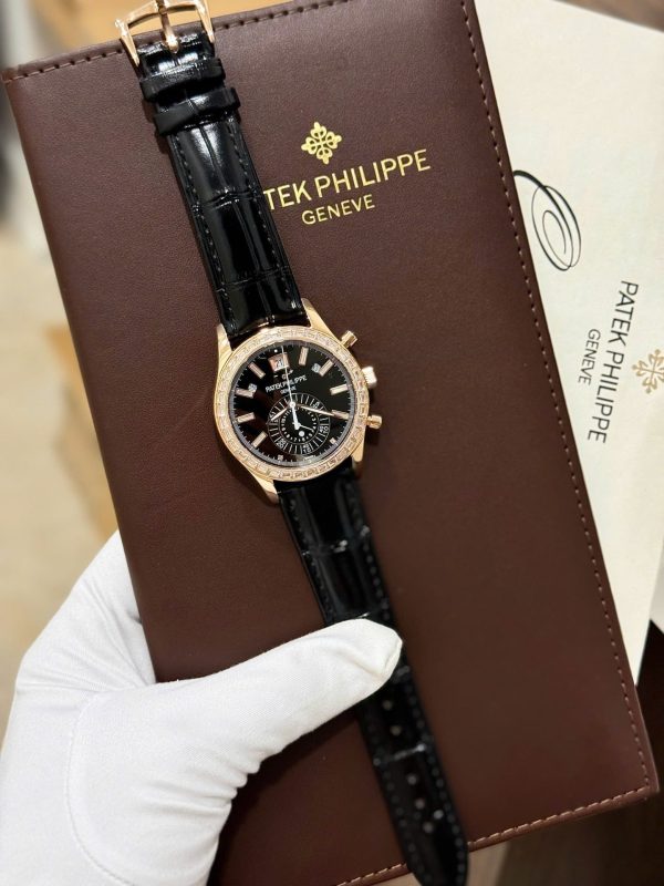 Đồng Hồ Patek Philippe Complications 5961 Replica 11 Mặt Đen Dây Da Nhà Máy TW 40 (2)