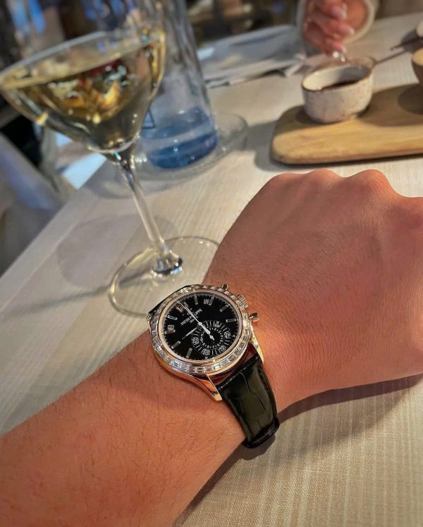 Đồng Hồ Patek Philippe Complications 5961 Replica 11 Mặt Đen Dây Da Nhà Máy TW 40 (2)