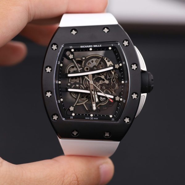 Đồng Hồ Richard Mille RM61-01 Chế Tác Vỏ Gốm Đen Dây Cao Su 50.2x42.7mm (2)