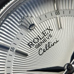 Đồng Hồ Rolex Cellini Dual Time 50529 Replica 11 Mặt Trắng Máy Cơ Thụy Sỹ Nhà Máy KZ 39mm (2)
