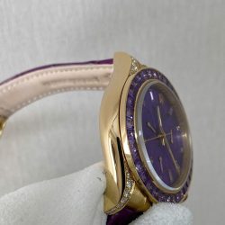 Đồng Hồ Rolex Cosmograph Daytona Màu Tím Chế Tác Vàng Nguyên Khối 18K + Đá Quý Tự Nhiên 40mm (2)