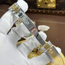 Đồng Hồ Rolex DateJust Rep Cao Cấp Mặt Vàng Họa Tiết Vi Tinh Dây Jubilee Xưởng AR 36mm (2)
