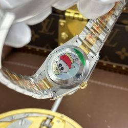 Đồng Hồ Rolex DateJust Replica 11 Mặt Vàng Họa Tiết Vi Tinh Dây Oyster Xưởng AR 36mm (2)