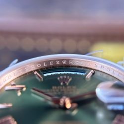 Đồng Hồ Rolex Day-Date Rep 11 Mạ Vàng Hồng Mặt Xanh Lá Cây Nặng 186 Grams Xưởng QF 40mm (2)