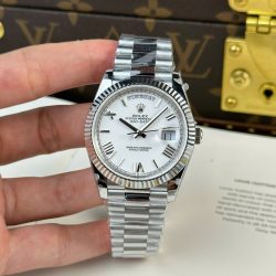 Đồng Hồ Rolex Day-Date Replica 11 Mặt Trắng Trọng Lượng 186 Grams Nhà Máy QF 40mm (2)