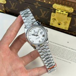 Đồng Hồ Rolex Day-Date Replica 11 Mặt Trắng Trọng Lượng 186 Grams Nhà Máy QF 40mm (2)
