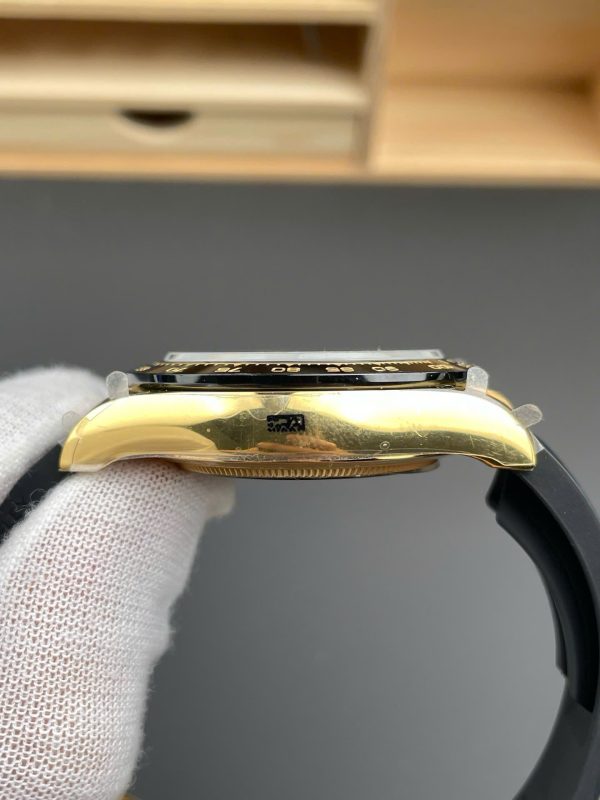 Đồng Hồ Rolex Daytona 116518 Replica 11 Mặt Vàng Champagne Dây Oysterflex Nhà Máy QF 40mm (2)