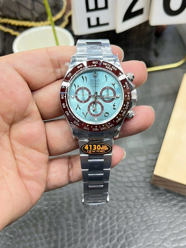 Đồng Hồ Rolex Daytona Chế Tác Mặt Xanh Bắng Cọc Số Chữ Ả Rập Nhà Máy QF 40mm (2)