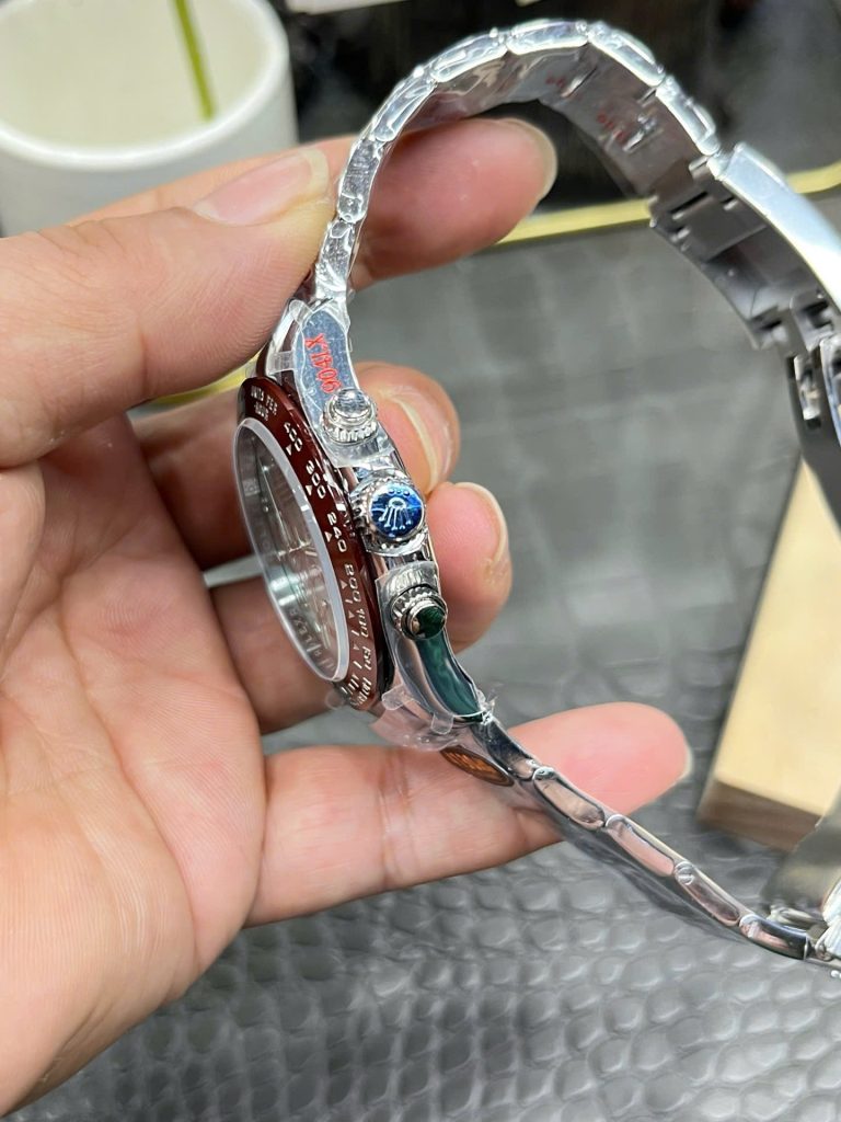 Đồng Hồ Rolex Daytona Chế Tác Mặt Xanh Bắng Cọc Số Chữ Ả Rập Nhà Máy QF 40mm (2)