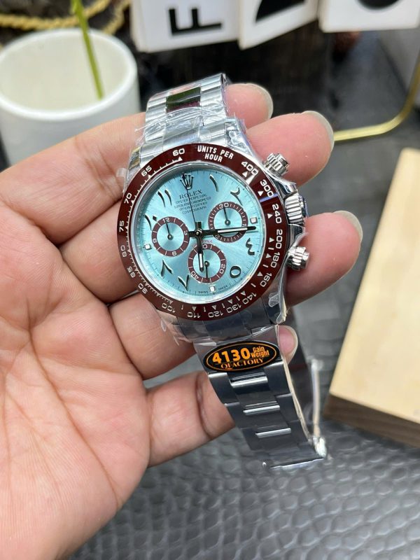 Đồng Hồ Rolex Daytona Chế Tác Mặt Xanh Bắng Cọc Số Chữ Ả Rập Nhà Máy QF 40mm (2)