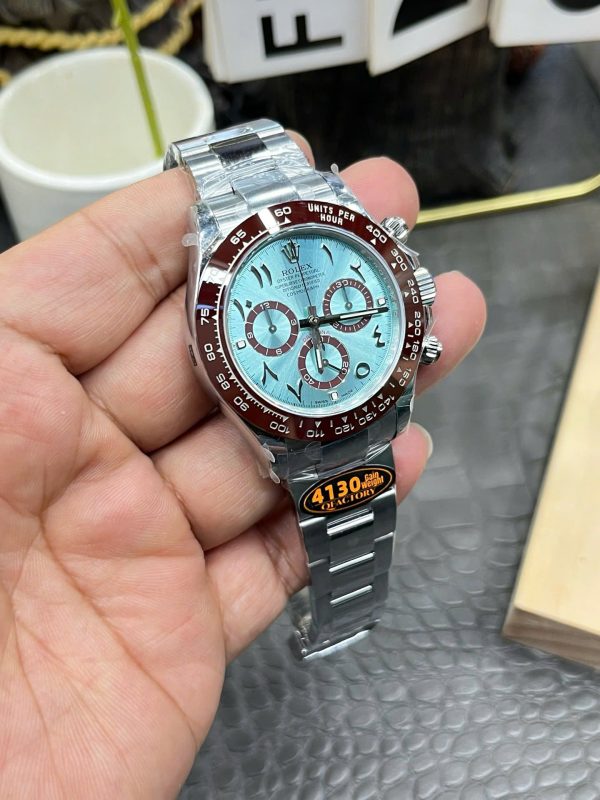 Đồng Hồ Rolex Daytona Chế Tác Mặt Xanh Bắng Cọc Số Chữ Ả Rập Nhà Máy QF 40mm (2)
