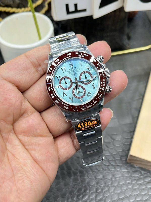 Đồng Hồ Rolex Daytona Chế Tác Mặt Xanh Bắng Cọc Số Chữ Ả Rập Nhà Máy QF 40mm (2)