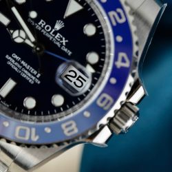 Đồng Hồ Rolex GMT-Master II Replica 11 Mặt Đen Viền Gốm Xanh Dây Oyster Xưởng AR 40mm (2)