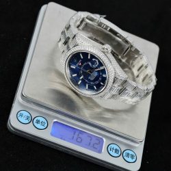 Đồng Hồ Rolex Sky-Dweller 336934 Mặt Xanh Dương Chế Tác Đính Full Đá Máy Cơ Tự Động 42mm (2)