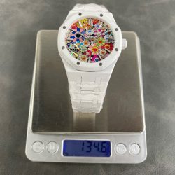 Đồng Hồ Audemars Piguet 15500 Sunflower Replica 11 Vỏ Gốm Trắng Máy Cơ Thụy Sỹ Nhà Máy APS 41mm (2)