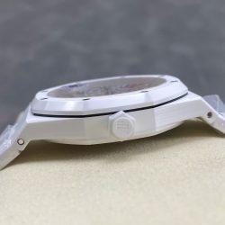 Đồng Hồ Audemars Piguet 15500 Sunflower Replica 11 Vỏ Gốm Trắng Máy Cơ Thụy Sỹ Nhà Máy APS 41mm (2)