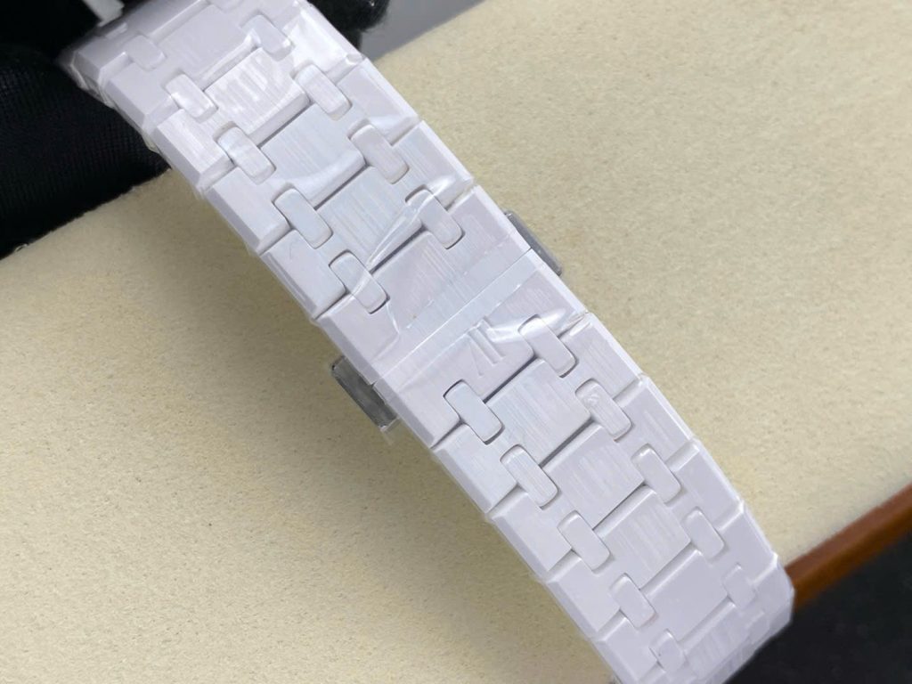 Đồng Hồ Audemars Piguet 15500 Sunflower Replica 11 Vỏ Gốm Trắng Máy Cơ Thụy Sỹ Nhà Máy APS 41mm (2)