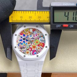 Đồng Hồ Audemars Piguet 15500 Sunflower Replica 11 Vỏ Gốm Trắng Máy Cơ Thụy Sỹ Nhà Máy APS 41mm (2)