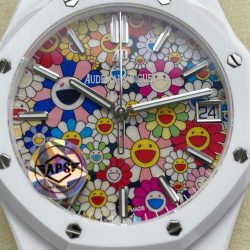 Đồng Hồ Audemars Piguet 15500 Sunflower Replica 11 Vỏ Gốm Trắng Máy Cơ Thụy Sỹ Nhà Máy APS 41mm (2)