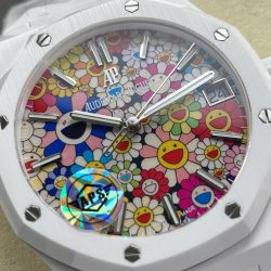 Đồng Hồ Audemars Piguet 15500 Sunflower Replica 11 Vỏ Gốm Trắng Máy Cơ Thụy Sỹ Nhà Máy APS 41mm (2)