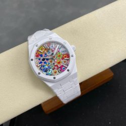 Đồng Hồ Audemars Piguet 15500 Sunflower Replica 11 Vỏ Gốm Trắng Máy Cơ Thụy Sỹ Nhà Máy APS 41mm (2)