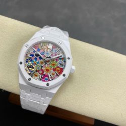 Đồng Hồ Audemars Piguet 15500 Sunflower Replica 11 Vỏ Gốm Trắng Máy Cơ Thụy Sỹ Nhà Máy APS 41mm (2)