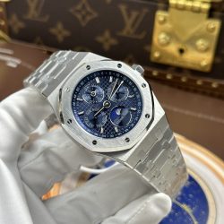 Đồng Hồ Audemars Piguet Chế Tác Royal Oak Perpetual Calendar 26574ST Mặt Xanh Dương 41mm (2)