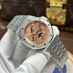 Đồng Hồ Audemars Piguet Rep 11 Royal Oak Perpetual Calendar 26615TI Mặt Cá Hồi 41mm (2)